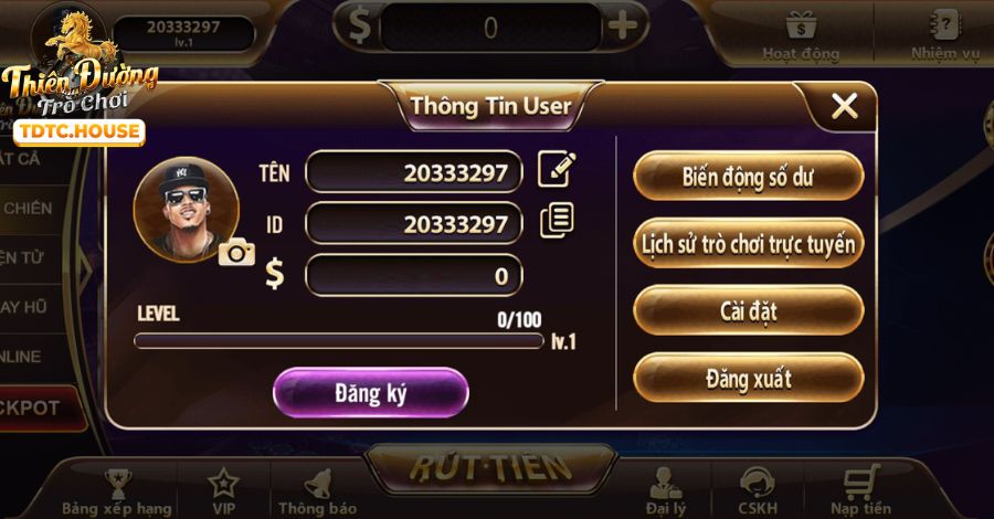 Các bước đăng nhập tài khoản tại cổng game giải trí TDTC